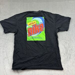 Nike Graphic T-Shirt Ultra Drip Just Do It Back Print Black Loose Fit Mens Small